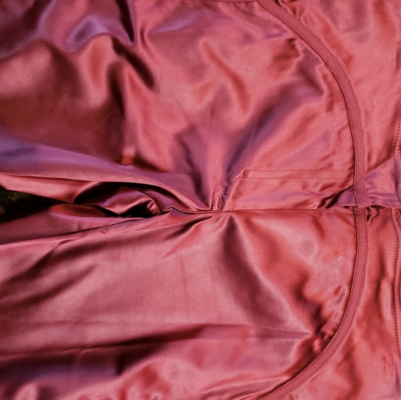 Herve Leger Burgundy satin pants rivets - Picture 6 of 7